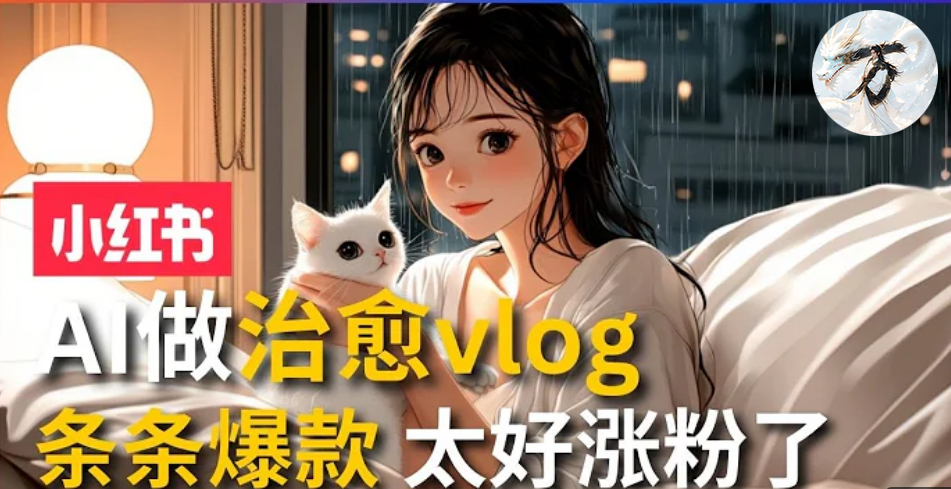 （13172期）AI治愈系vlog动画视频，小红书1个月轻松涨粉破万，商单报价1500+日入2000+_生财有道创业项目网-资源-项目-副业-兼职-创业-大叔的库-大叔的库