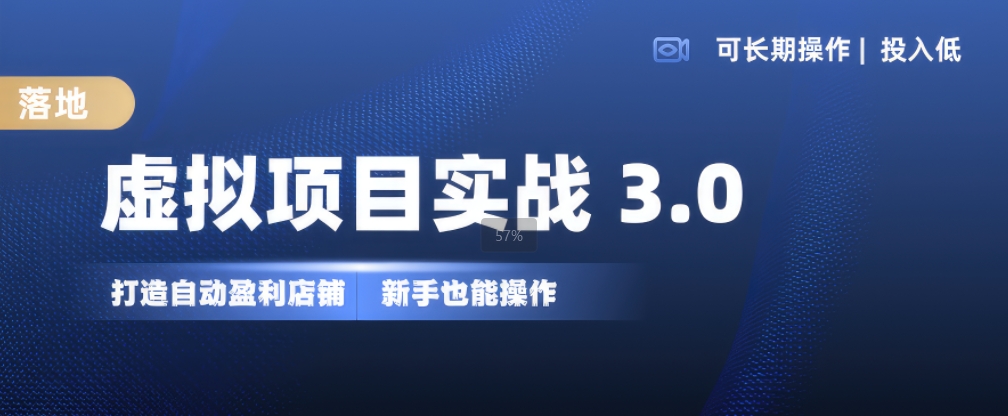虚拟项目实战3.0，打造自动盈利店铺，可长期操作投入低，新手也能操作_生财有道创业网-资源-项目-副业-兼职-创业-大叔的库-大叔的库