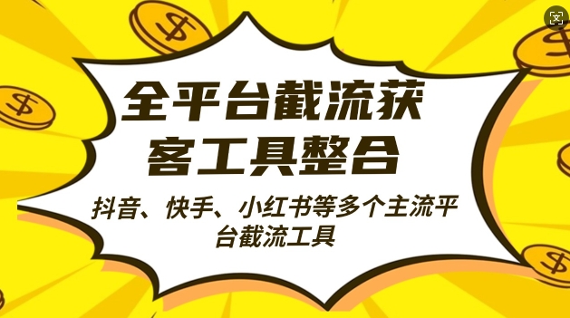 全平台截流获客工县整合全自动引流，日引2000+精准客户【揭秘】——生财有道创业项目网-资源-项目-副业-兼职-创业-大叔的库-大叔的库