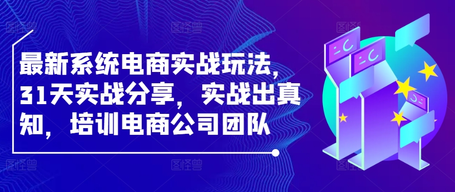 最新系统电商实战玩法，31天实战分享，实战出真知，培训电商公司团队——生财有道创业网-资源-项目-副业-兼职-创业-大叔的库-大叔的库