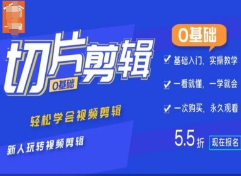0基础IP切片剪辑，轻松学会视频剪辑，新人玩转视频剪辑——生财有道创业项目网-资源-项目-副业-兼职-创业-大叔的库-大叔的库
