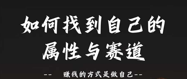 赛道和属性2.0：如何找到自己的属性与赛道，赚钱的方式是做自己——生财有道创业网-资源-项目-副业-兼职-创业-大叔的库-大叔的库