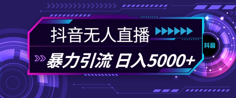 抖音快手视频号全平台通用无人直播引流法，利用图片模板和语音话术，暴力日引流100+创业粉【揭秘】——生财有道创业项目网-资源-项目-副业-兼职-创业-大叔的库-大叔的库