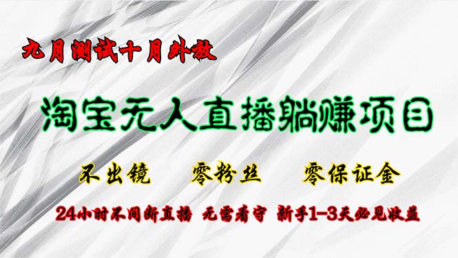 （12862期）淘宝无人直播最新玩法，九月测试十月外放，不出镜零粉丝零保证金，24小…_生财有道创业项目网-资源-项目-副业-兼职-创业-大叔的库-大叔的库