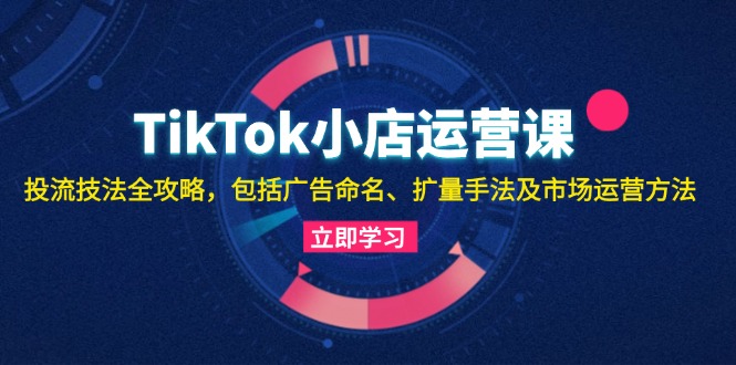 （13063期）TikTok小店运营课：投流技法全攻略，包括广告命名 扩量手法及市场运营方法_生财有道创业项目网-资源-项目-副业-兼职-创业-大叔的库-大叔的库