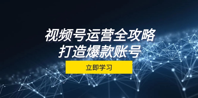 视频号运营全攻略，从定位到成交一站式学习，视频号核心秘诀，打造爆款账号_生财有道创业网-资源-项目-副业-兼职-创业-大叔的库-大叔的库