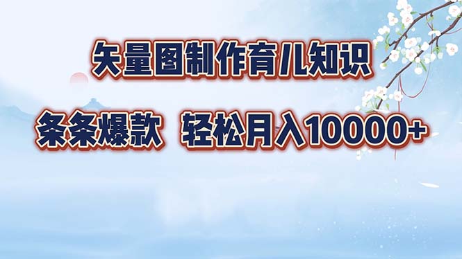 （12902期）矢量图制作育儿知识，条条爆款，月入10000+_生财有道创业项目网-资源-项目-副业-兼职-创业-大叔的库-大叔的库