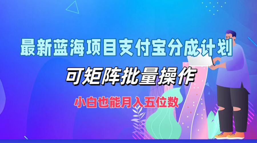 （12515期）最新蓝海项目支付宝分成计划，可矩阵批量操作，小白也能月入五位数_生财有道创业网-资源-项目-副业-兼职-创业-大叔的库-大叔的库