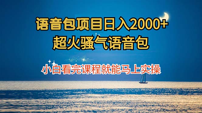 （12734期）语音包项目 日入2000+ 超火骚气语音包小白看完课程就能马上实操_生财有道创业网-资源-项目-副业-兼职-创业-大叔的库-大叔的库