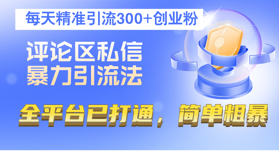 （12714期）评论区私信暴力引流法，每天精准引流300+创业粉，全平台已打通，简单粗暴_生财有道创业网-资源-项目-副业-兼职-创业-大叔的库-大叔的库