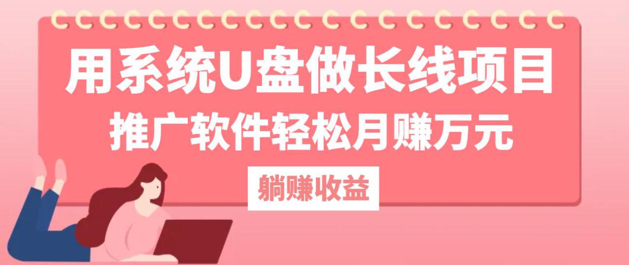 用系统U盘做长线项目，推广软件轻松月赚万元_生财有道创业网-资源-项目-副业-兼职-创业-大叔的库-大叔的库