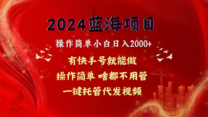 2024蓝海项目，网盘拉新，操作简单小白日入2000+，一键托管代发视频，…_生财有道创业网-资源-项目-副业-兼职-创业-大叔的库-大叔的库