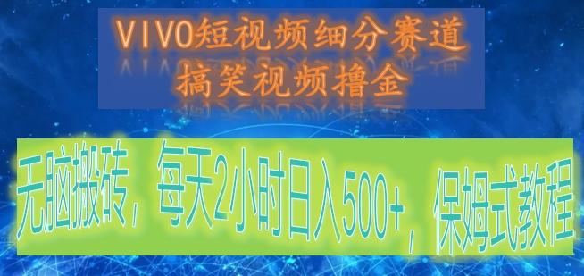 VIVO短视频细分赛道，搞笑视频撸金，无脑搬砖，每天2小时日入500+，保姆式教程_生财有道创业网-资源-项目-副业-兼职-创业-大叔的库-大叔的库