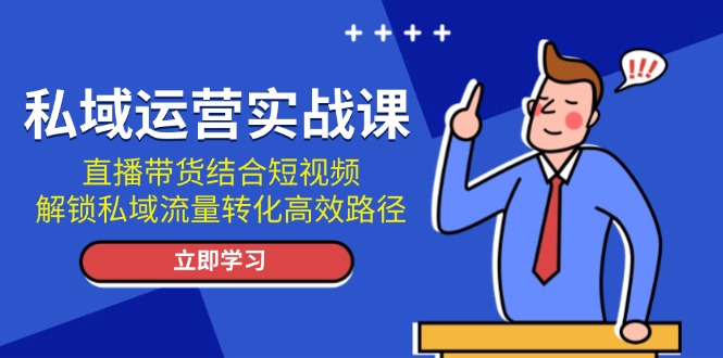 （13587期）私域运营实战课：直播带货结合短视频，解锁私域流量转化高效路径_大叔资源库创业项目网-大叔资源库-资源-项目-副业-兼职-创业-大叔的库-大叔的库