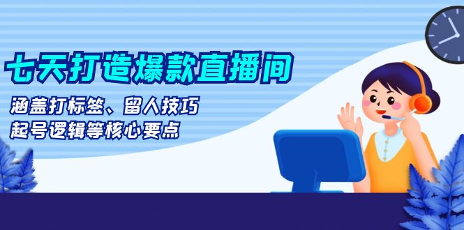 （13382期）七天打造爆款直播间：涵盖打标签、留人技巧、起号逻辑等核心要点_大叔资源库创业项目网-大叔资源库-资源-项目-副业-兼职-创业-大叔的库-大叔的库