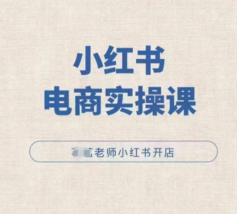 小红薯电商实操课，小红书开店实操必学课_大叔资源库-大叔资源库-资源-项目-副业-兼职-创业-大叔的库-大叔的库