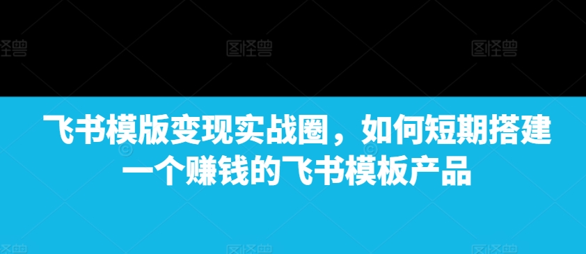 飞书模版变现实战圈，如何短期搭建一个赚钱的飞书模板产品_大叔资源库-大叔资源库-资源-项目-副业-兼职-创业-大叔的库-大叔的库