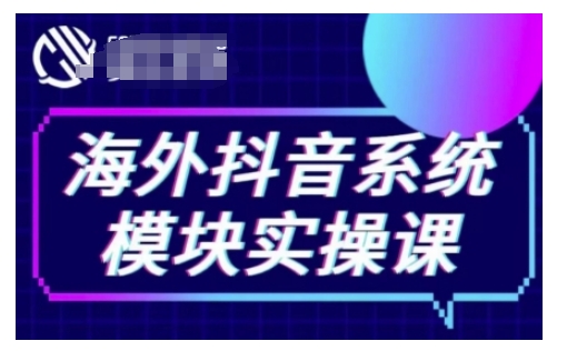 海外抖音Tiktok系统模块实操课，TK短视频带货，TK直播带货，TK小店端实操等——大叔资源库创业项目网-大叔资源库-资源-项目-副业-兼职-创业-大叔的库-大叔的库