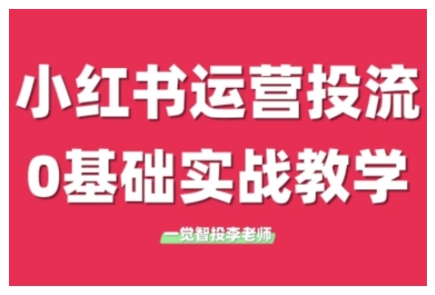 小红书运营投流，小红书广告投放从0到1的实战课，学完即可开始投放_大叔资源库-大叔资源库-资源-项目-副业-兼职-创业-大叔的库-大叔的库