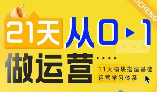 21天从0-1做运营，11大维度搭建基础运营学习体系_大叔资源库-大叔资源库-资源-项目-副业-兼职-创业-大叔的库-大叔的库