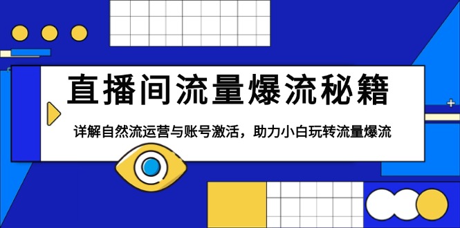 （13860期）直播间流量爆流秘籍，详解自然流运营与账号激活，助力小白玩转流量爆流_大叔资源库创业项目网-大叔资源库-资源-项目-副业-兼职-创业-大叔的库-大叔的库