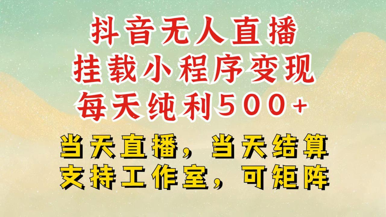 抖音无人挂机项目，轻松日入500+,挂载小程序玩法，不违规不封号，有号的一定挂起来_大叔资源库-大叔资源库-资源-项目-副业-兼职-创业-大叔的库-大叔的库