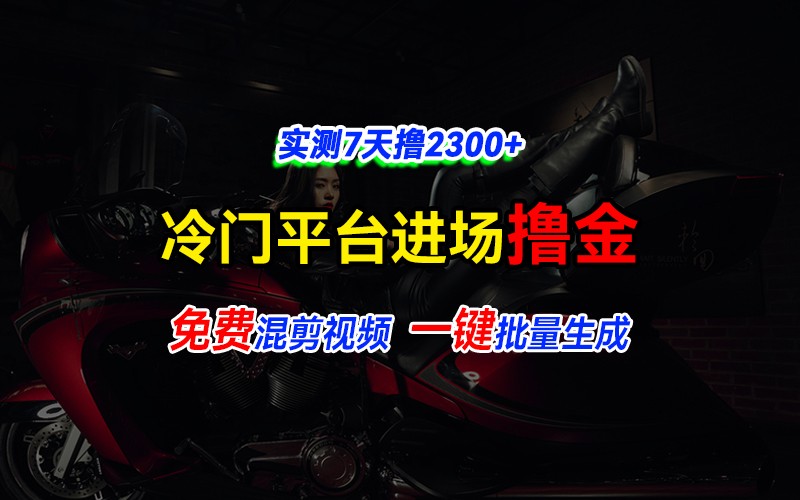 全新冷门平台vivo视频，快速免费进场搞米，通过混剪视频一键批量生成，实测7天撸2300+_大叔资源库-大叔资源库-资源-项目-副业-兼职-创业-大叔的库-大叔的库