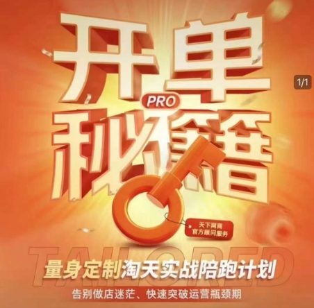 淘宝开单秘籍PRO，量身定制淘天实战陪跑计划，告别做店迷茫、快速突破运营瓶颈期——大叔资源库创业项目网-大叔资源库-资源-项目-副业-兼职-创业-大叔的库-大叔的库