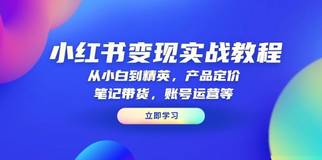（13923期）小红书变现实战教程：从小白到精英，产品定价，笔记带货，账号运营等_大叔资源库创业项目网-大叔资源库-资源-项目-副业-兼职-创业-大叔的库-大叔的库