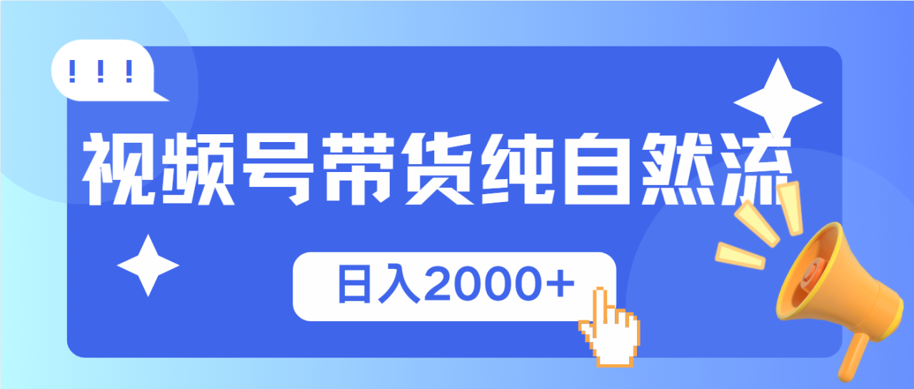 （13998期）视频号带货，纯自然流，起号简单，爆率高轻松日入2000+_大叔资源库创业项目网-大叔资源库-资源-项目-副业-兼职-创业-大叔的库-大叔的库