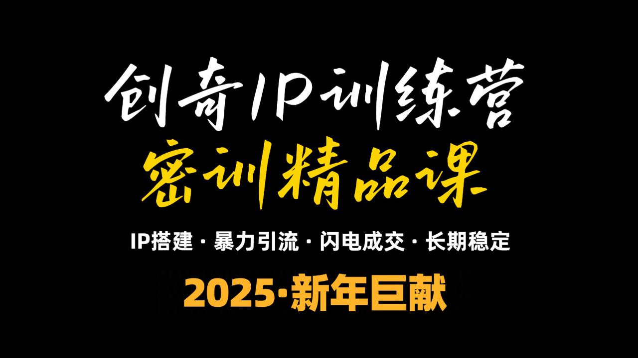 （13898期）2025年“知识付费IP训练营”小白避坑年赚百万，暴力引流，闪电成交_大叔资源库创业项目网-大叔资源库-资源-项目-副业-兼职-创业-大叔的库-大叔的库