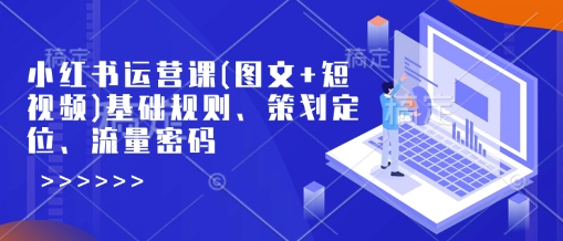 小红书运营课(图文+短视频)基础规则、策划定位、流量密码——大叔资源库创业项目网-大叔资源库-资源-项目-副业-兼职-创业-大叔的库-大叔的库