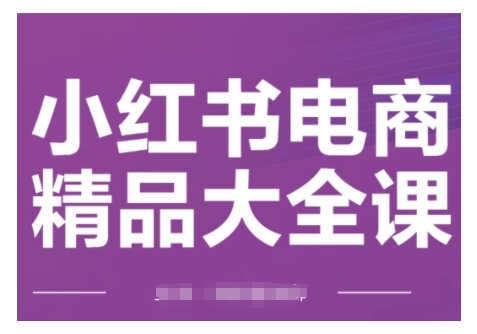 小红书电商精品大全课，快速掌握小红书运营技巧，实现精准引流与爆单目标，轻松玩转小红书电商——大叔资源库创业项目网-大叔资源库-资源-项目-副业-兼职-创业-大叔的库-大叔的库