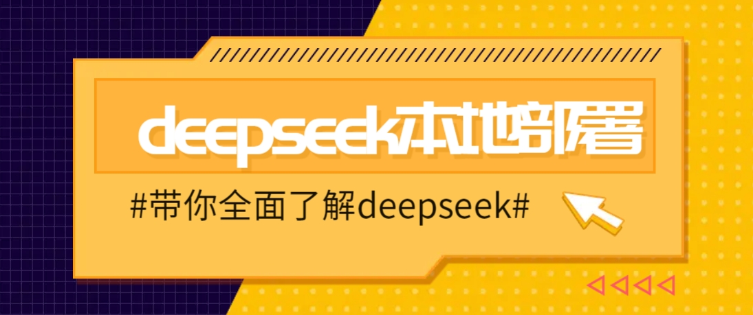 DeepSeek本地部署详细教程，轻松将deepseek部署到你的电脑上_大叔资源库-大叔资源库-资源-项目-副业-兼职-创业-大叔的库-大叔的库