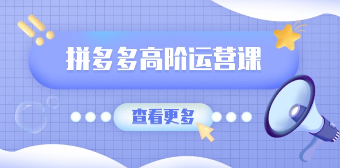 （14327期）拼多多高阶运营课：极致群爆款玩法，轻付费无尽复制，打造单品爆款之路_大叔资源库创业项目网-大叔资源库-资源-项目-副业-兼职-创业-大叔的库-大叔的库