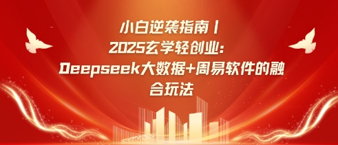小白逆袭指南，2025玄学轻创业：Deepseek大数据+周易算法的融合玩法——大叔资源库创业项目网-大叔资源库-资源-项目-副业-兼职-创业-大叔的库-大叔的库