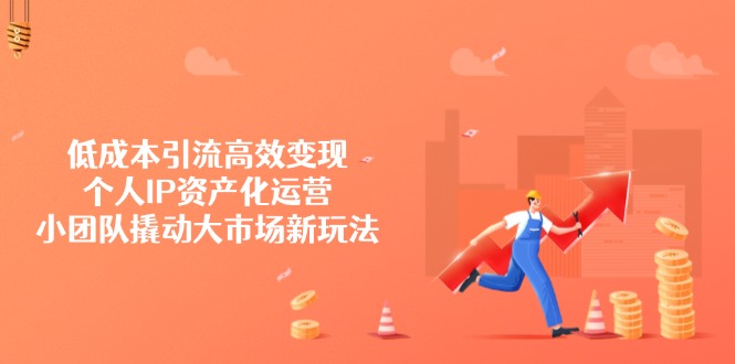 （14555期）低成本引流高效变现，个人IP资产化运营，小团队撬动大市场新玩法_大叔资源库创业项目网-大叔资源库-资源-项目-副业-兼职-创业-大叔的库-大叔的库