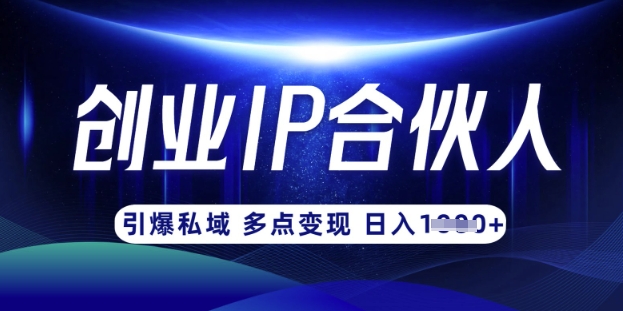 云帆·创业ip合伙人打造3.0，从0到1教你做网创，实现月入过W——大叔资源库创业项目网-大叔资源库-资源-项目-副业-兼职-创业-大叔的库-大叔的库