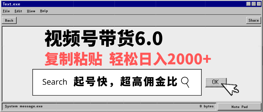（14325期）视频号带货6.0，轻松日入2000+，起号快，复制粘贴即可，超高佣金比_大叔资源库创业项目网-大叔资源库-资源-项目-副业-兼职-创业-大叔的库-大叔的库