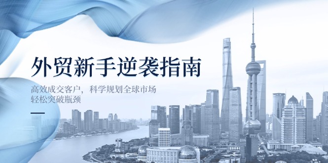 （14201期）外贸新手逆袭指南：高效成交客户，科学规划全球市场，轻松突破瓶颈_大叔资源库创业项目网-大叔资源库-资源-项目-副业-兼职-创业-大叔的库-大叔的库
