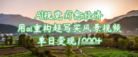 AI视觉疗愈经济：用ai重构超写实风景视频，单日变现多张——大叔资源库创业项目网-大叔资源库-资源-项目-副业-兼职-创业-大叔的库-大叔的库