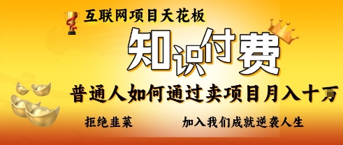 互联网项目天花板，知付付费项目，普通人如何通过卖项目月入十个，拒绝韭菜【揭秘】——大叔资源库创业项目网-大叔资源库-资源-项目-副业-兼职-创业-大叔的库-大叔的库