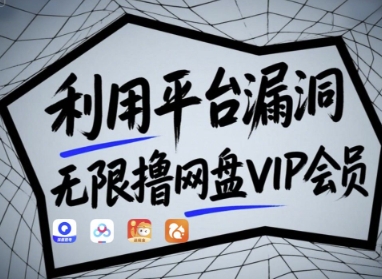利用平台漏洞，无限撸网盘VIP会员，用户亲测有效!【漏洞原理+操作演示】——大叔资源库创业项目网-大叔资源库-资源-项目-副业-兼职-创业-大叔的库-大叔的库