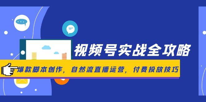 （14925期）视频号实战全攻略，爆款脚本创作，自然流直播运营，付费投放技巧_大叔资源库创业项目网-大叔资源库-资源-项目-副业-兼职-创业-大叔的库-大叔的库