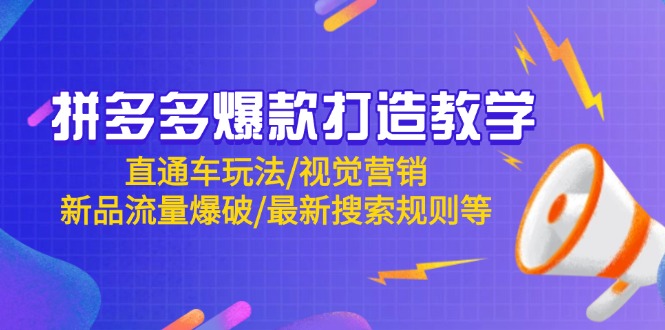 （14681期）拼多多爆款打造教学：直通车玩法/视觉营销/新品流量爆破/最新搜索规则等_大叔资源库创业项目网-大叔资源库-资源-项目-副业-兼职-创业-大叔的库-大叔的库