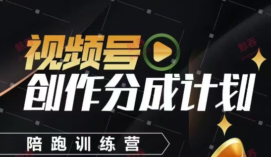 视频号创作分成计划陪跑训练营，手把手教会你如何制作视频，细水长流型项目——大叔资源库创业项目网-大叔资源库-资源-项目-副业-兼职-创业-大叔的库-大叔的库