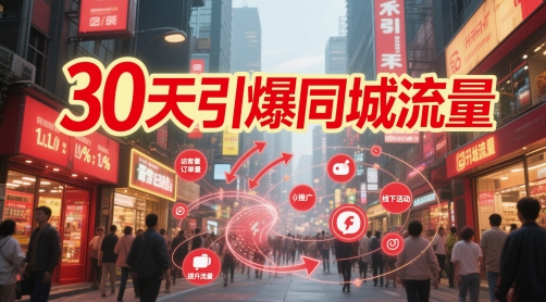 30天引爆同城流量：团购篇 认知篇 流量篇 来客篇 达人篇 老板人设IP篇 投流篇——大叔资源库创业项目网-大叔资源库-资源-项目-副业-兼职-创业-大叔的库-大叔的库