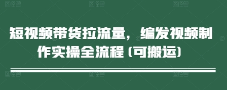 短视频带货拉流量，编发视频制作实操全流程(可搬运)——大叔资源库创业项目网-大叔资源库-资源-项目-副业-兼职-创业-大叔的库-大叔的库