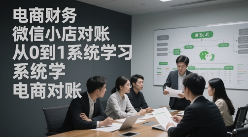 电商财务微信小店对账，从0到1系统学习电商对账——大叔资源库创业项目网-大叔资源库-资源-项目-副业-兼职-创业-大叔的库-大叔的库