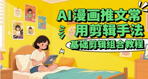 AI漫画推文常用剪辑手法，基础剪辑组合教程——大叔资源库创业项目网-大叔资源库-资源-项目-副业-兼职-创业-大叔的库-大叔的库